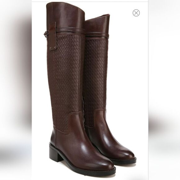 New Franco Sarto Colt Knee High riding Boot leather tall dark brown size 6.5 - Picture 3 of 10